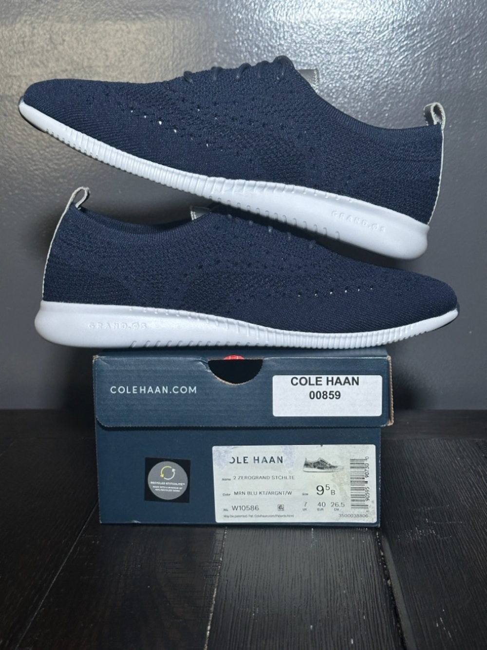 Cole Haan Women's 2 ZeroGrand Stitchlite Navy Knit Sneaker